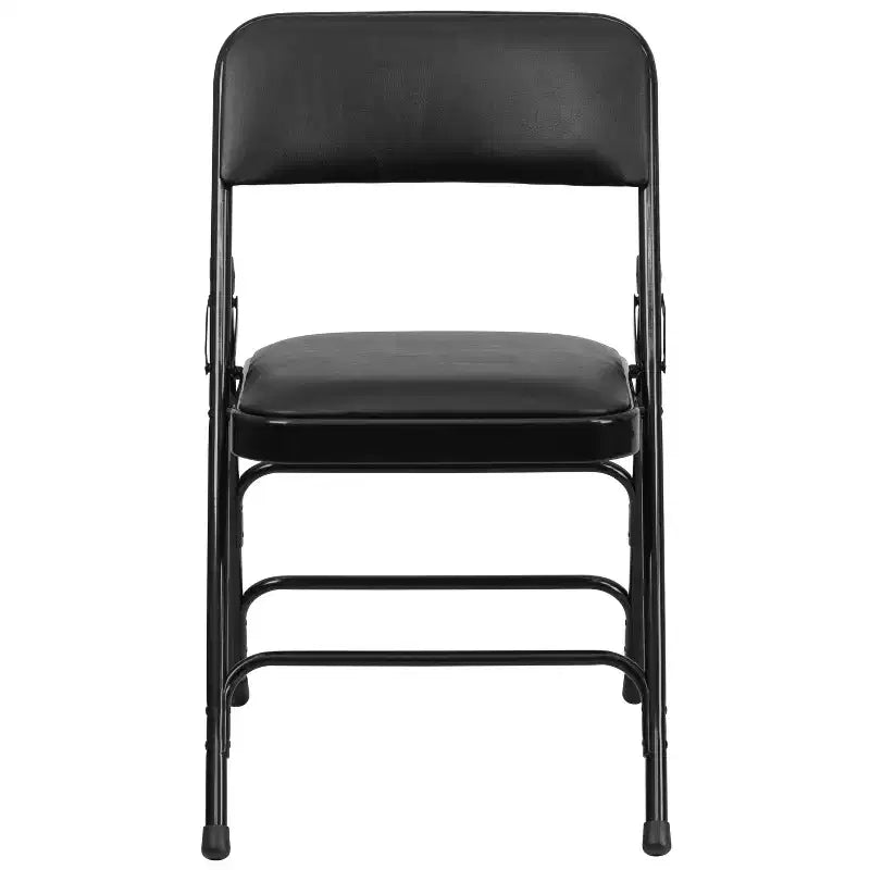 Chaise pliante rembourrée en métal Beige/Noir/Gris/Bleu marine pour 2