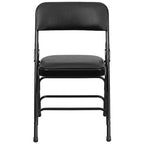 Chaise pliante rembourrée en métal Beige/Noir/Gris/Bleu marine pour 2