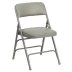Chaise pliante rembourrée en métal Beige/Noir/Gris/Bleu marine pour 2