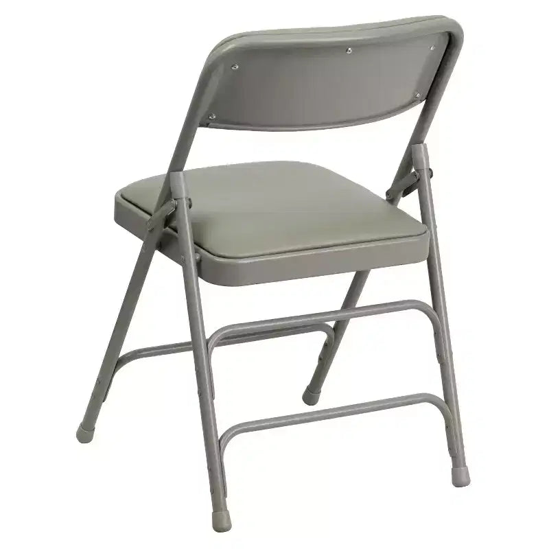 Chaise pliante rembourrée en métal Beige/Noir/Gris/Bleu marine pour 2