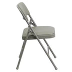 Chaise pliante rembourrée en métal Beige/Noir/Gris/Bleu marine pour 2