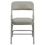 Chaise pliante rembourrée en métal Beige/Noir/Gris/Bleu marine pour 2