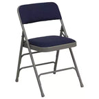 Chaise pliante rembourrée en métal Beige/Noir/Gris/Bleu marine pour 2