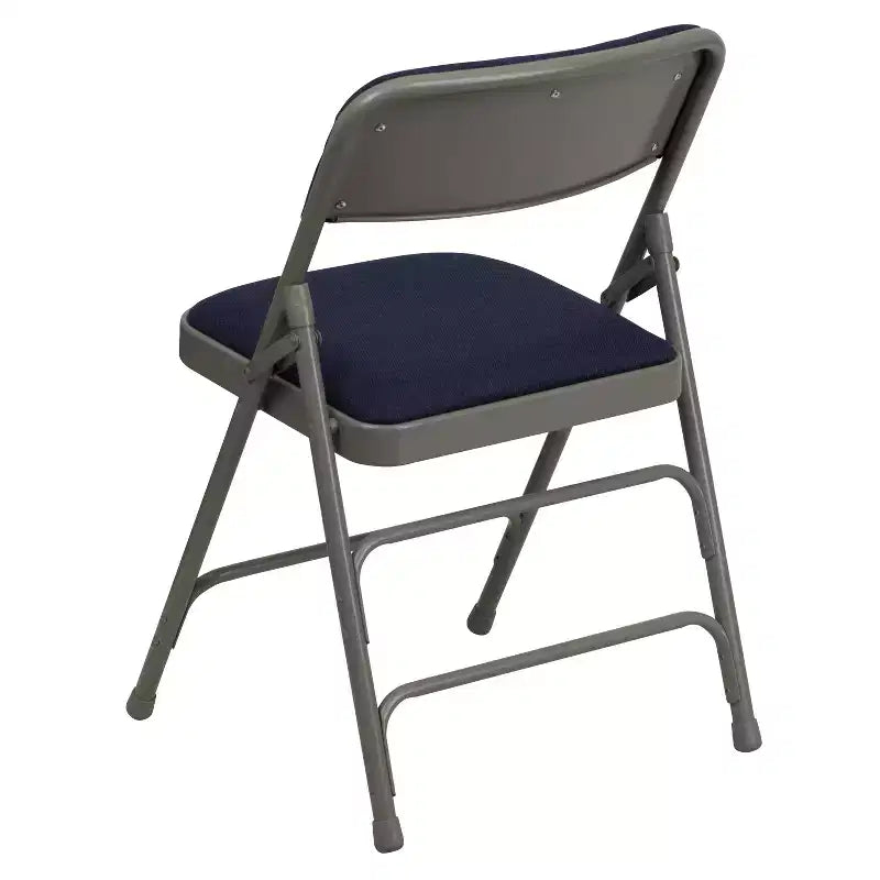 Chaise pliante rembourrée en métal Beige/Noir/Gris/Bleu marine pour 2