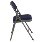 Chaise pliante rembourrée en métal Beige/Noir/Gris/Bleu marine pour 2