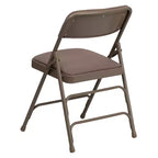 Chaise pliante rembourrée en métal Beige/Noir/Gris/Bleu marine pour 2