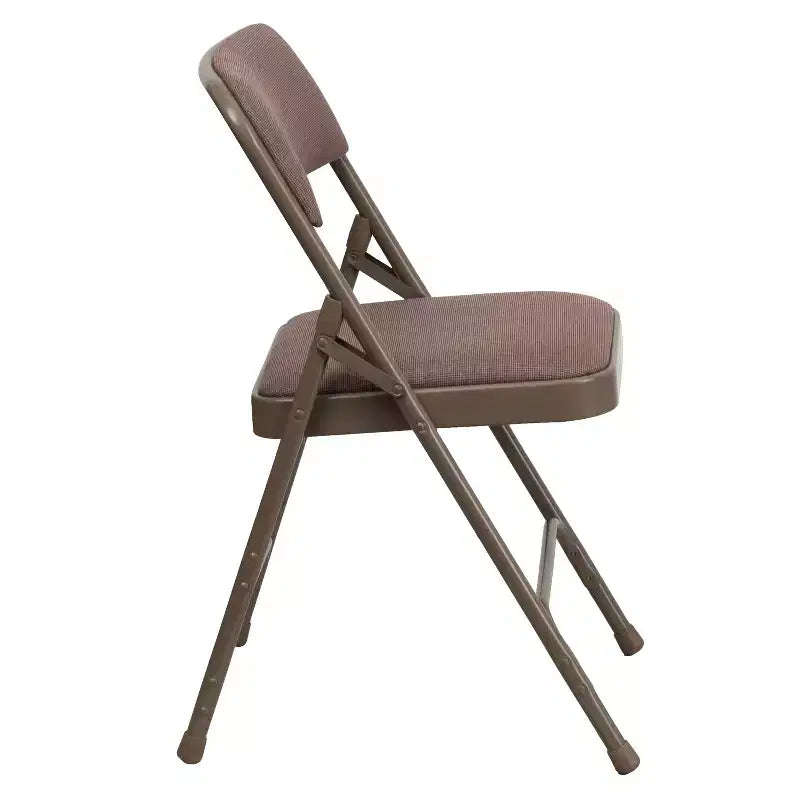 Chaise pliante rembourrée en métal Beige/Noir/Gris/Bleu marine pour 2
