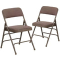 Emma and Oliver 2 Pack Home & Office Portable Party Events Padded Metal Folding Chair