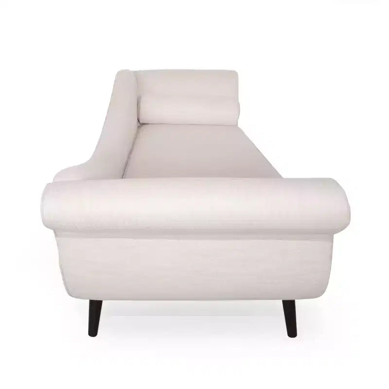 Chaise longue contemporaine rembourrée avec accoudoirs volutes pour 1 personne