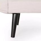 Chaise longue contemporaine rembourrée avec accoudoirs volutes pour 1 personne