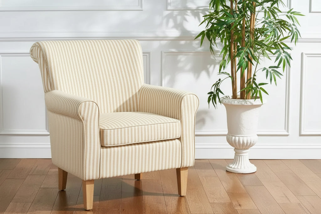 Fauteuil d'appoint rembourré beige/vert/bleu/rouge pour 1 personne