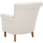 Fauteuil d'appoint rembourré beige/vert/bleu/rouge pour 1 personne