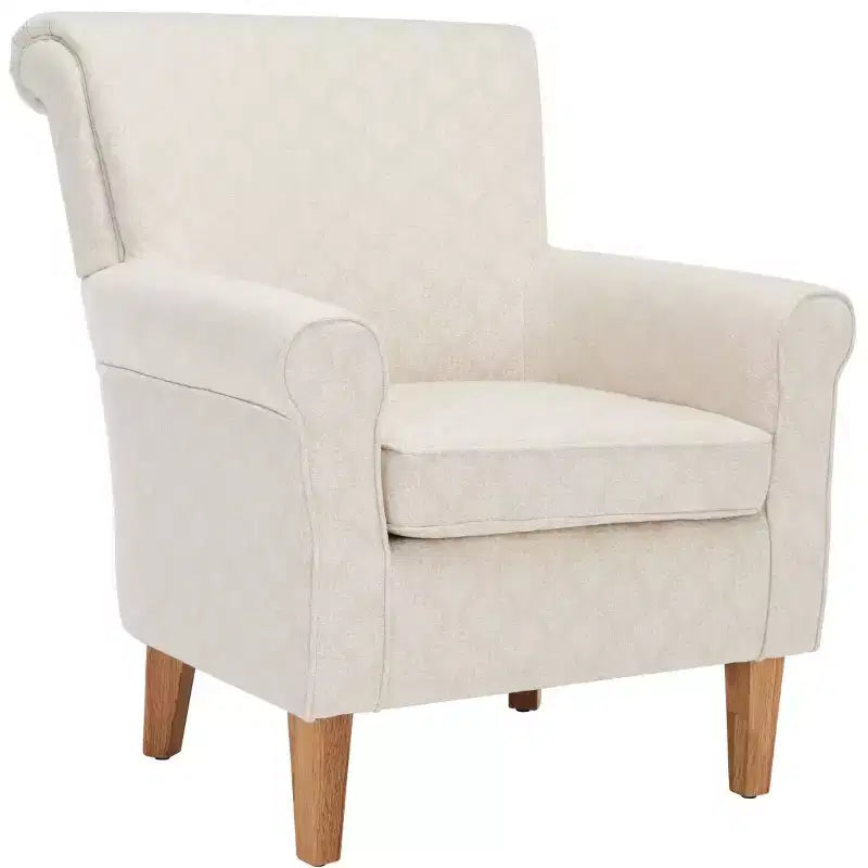 Fauteuil d'appoint rembourré beige/vert/bleu/rouge pour 1 personne
