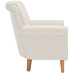 Fauteuil d'appoint rembourré beige/vert/bleu/rouge pour 1 personne