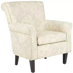 Fauteuil d'appoint rembourré beige/vert/bleu/rouge pour 1 personne