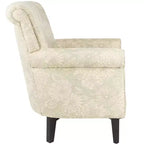 Fauteuil d'appoint rembourré beige/vert/bleu/rouge pour 1 personne