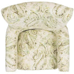 Fauteuil d'appoint rembourré beige/vert/bleu/rouge pour 1 personne