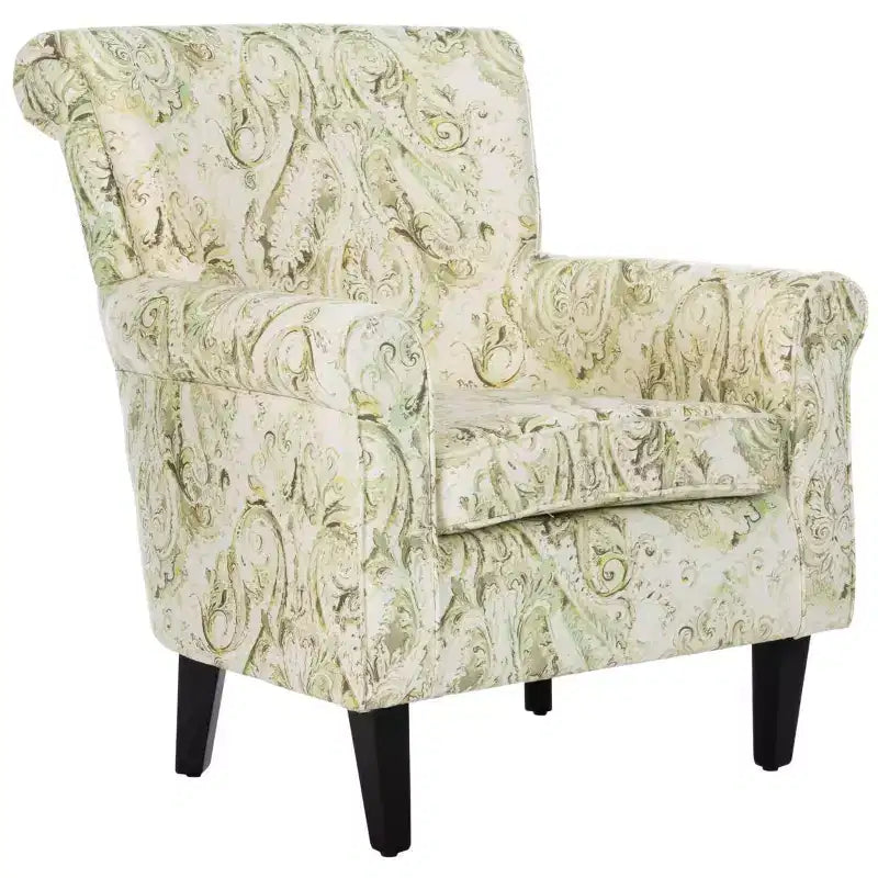 Fauteuil d'appoint rembourré beige/vert/bleu/rouge pour 1 personne
