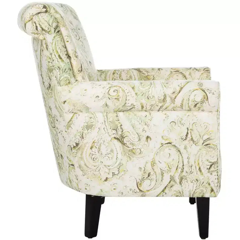 Fauteuil d'appoint rembourré beige/vert/bleu/rouge pour 1 personne
