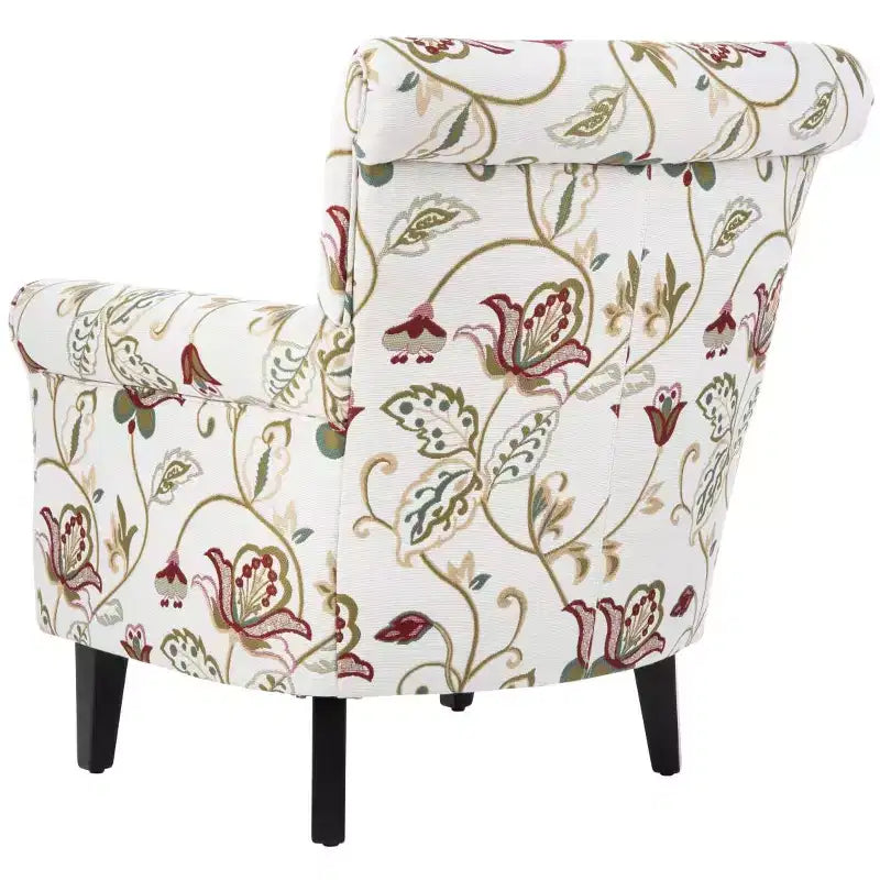 Fauteuil d'appoint rembourré beige/vert/bleu/rouge pour 1 personne
