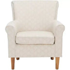 Fauteuil d'appoint rembourré beige/vert/bleu/rouge pour 1 personne