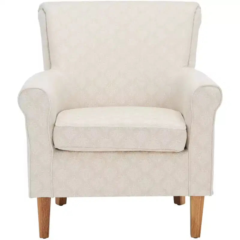 Fauteuil d'appoint rembourré beige/vert/bleu/rouge pour 1 personne