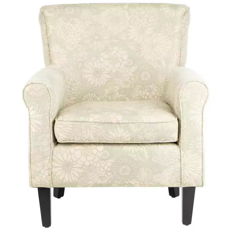 Fauteuil d'appoint rembourré beige/vert/bleu/rouge pour 1 personne