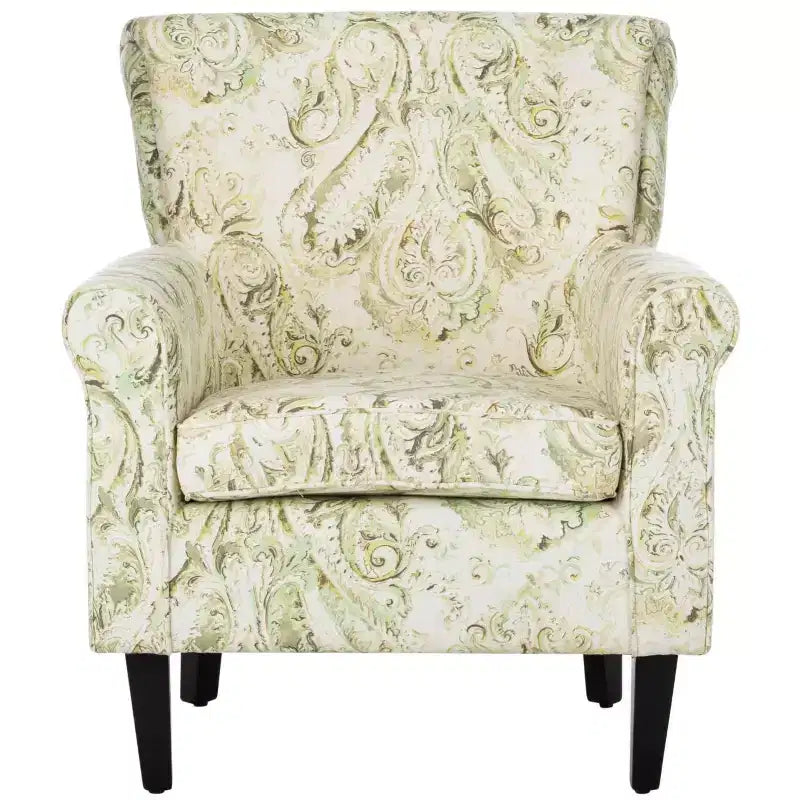 Fauteuil d'appoint rembourré beige/vert/bleu/rouge pour 1 personne