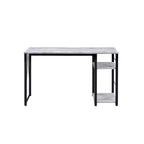 Bureau noir/blanc patiné avec étagère ouverte pour 1 personne
