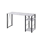 Bureau noir/blanc patiné avec étagère ouverte pour 1 personne