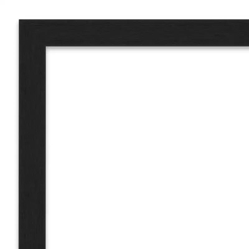 Miroir mural de salle de bain rectangulaire à cadre brossé noir étroit pour 1