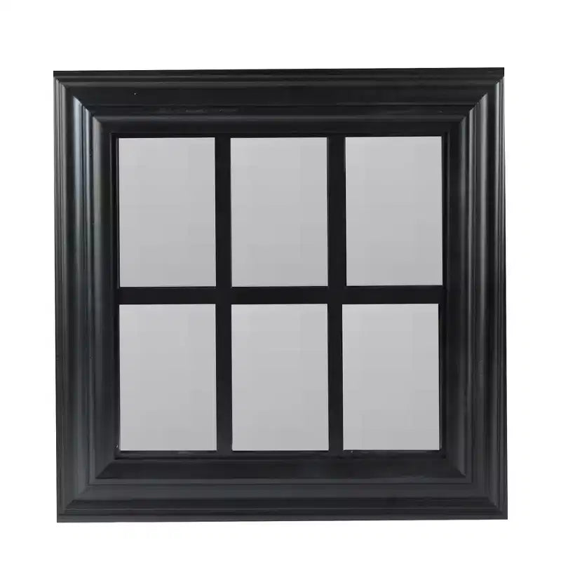 Northlight 17 Black Contemporary Square Windowpane Wall Mirror