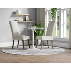 Table à manger ronde plateau marbre noir/blanc pour 2