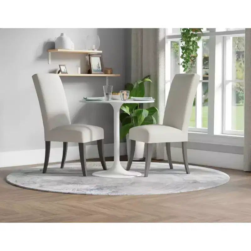 Table à manger ronde plateau marbre noir/blanc pour 2