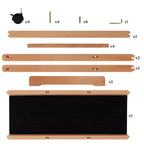 Meuble de rangement pour impressions artistiques en bois noir/naturel/noyer/blanc avec roulettes pour 1