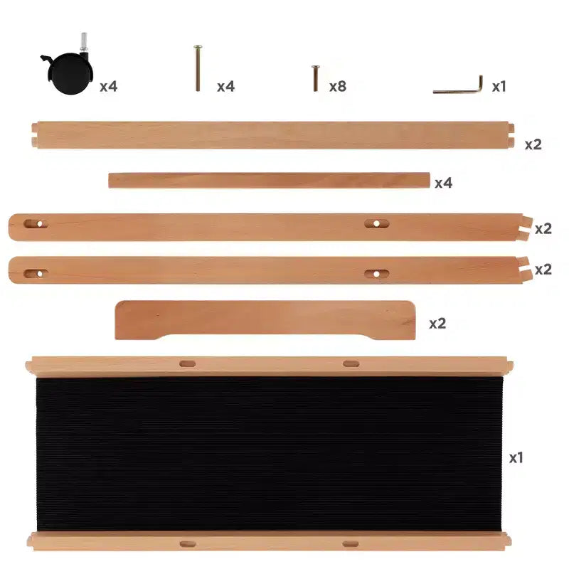 Meuble de rangement pour impressions artistiques en bois noir/naturel/noyer/blanc avec roulettes pour 1