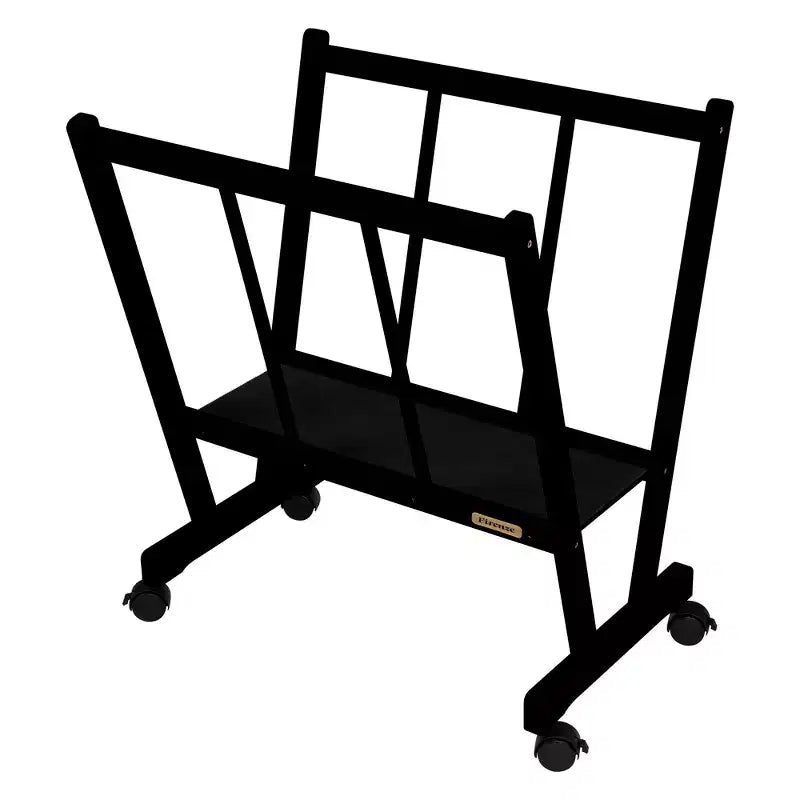 Meuble de rangement pour impressions artistiques en bois noir/naturel/noyer/blanc avec roulettes pour 1