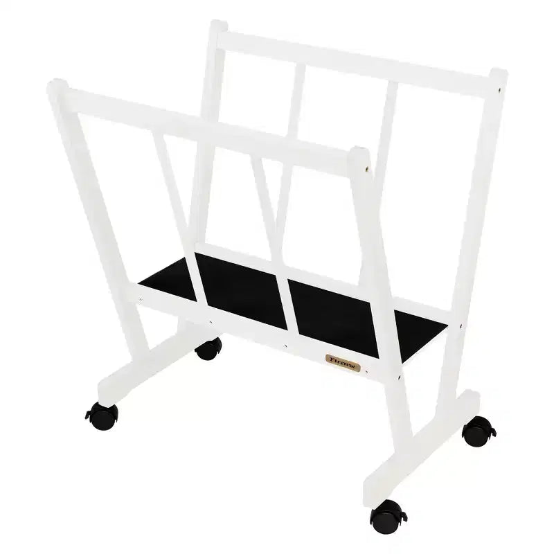 Meuble de rangement pour impressions artistiques en bois noir/naturel/noyer/blanc avec roulettes pour 1