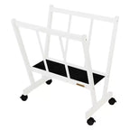 Meuble de rangement pour impressions artistiques en bois noir/naturel/noyer/blanc avec roulettes pour 1