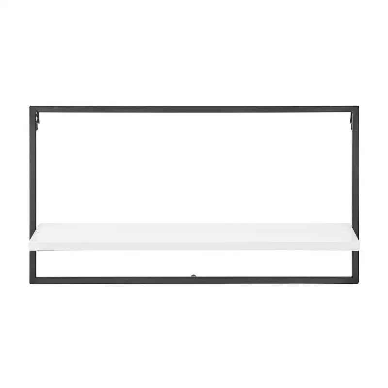 Lot de 4 étagères murales flottantes encadrées (noir/marron/blanc) pour 1