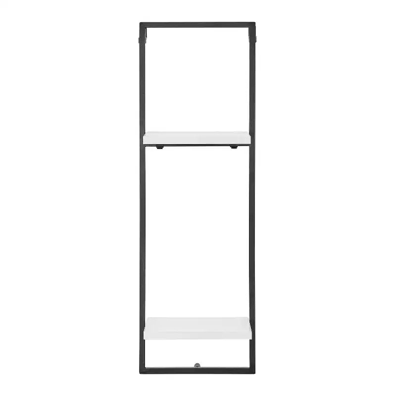 Lot de 4 étagères murales flottantes encadrées (noir/marron/blanc) pour 1