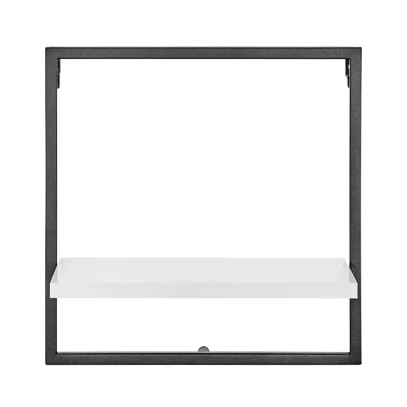 Lot de 4 étagères murales flottantes encadrées (noir/marron/blanc) pour 1