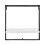 Lot de 4 étagères murales flottantes encadrées (noir/marron/blanc) pour 1