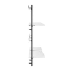 Lot de 4 étagères murales flottantes encadrées (noir/marron/blanc) pour 1