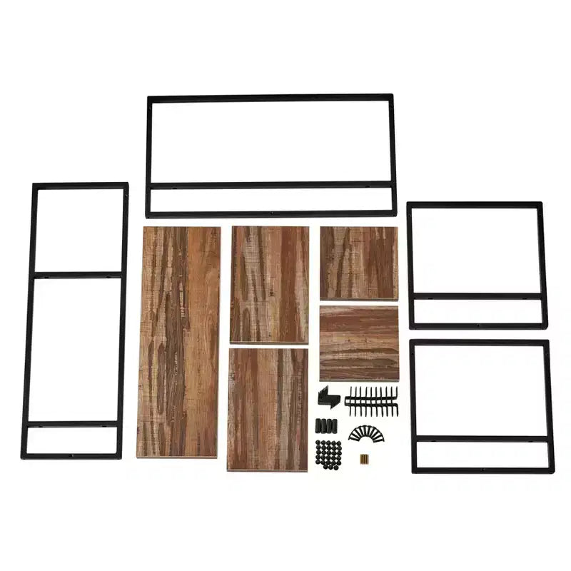 Lot de 4 étagères murales flottantes encadrées (noir/marron/blanc) pour 1