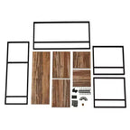 Lot de 4 étagères murales flottantes encadrées (noir/marron/blanc) pour 1