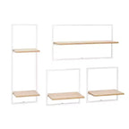 Lot de 4 étagères murales flottantes encadrées (noir/marron/blanc) pour 1