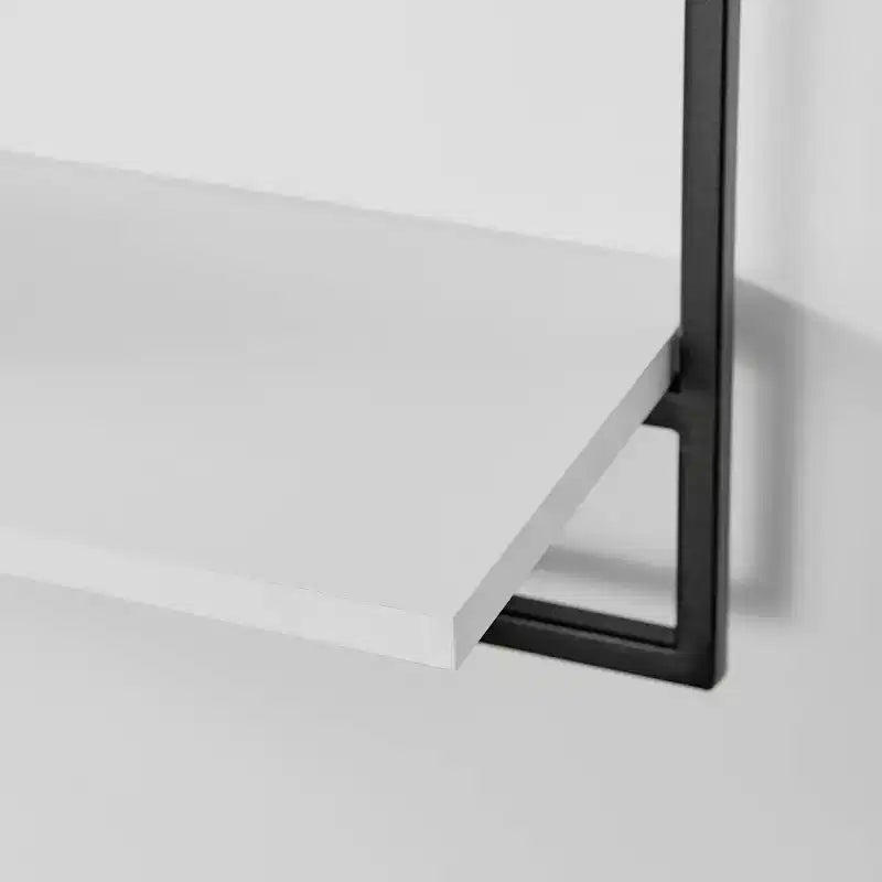 Lot de 4 étagères murales flottantes encadrées (noir/marron/blanc) pour 1