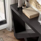 Console moderne géométrique noir/crème/rouge/vert sauge pour 1