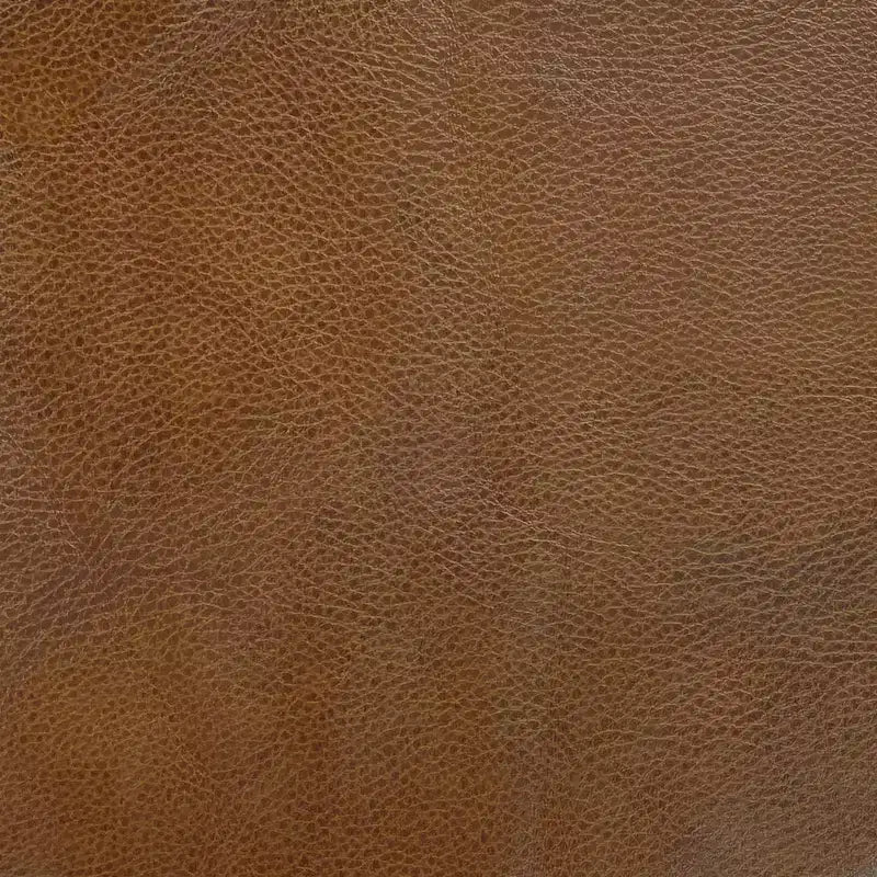 Ottoman de rangement rond capitonné en similicuir noir/marron pour 1 personne